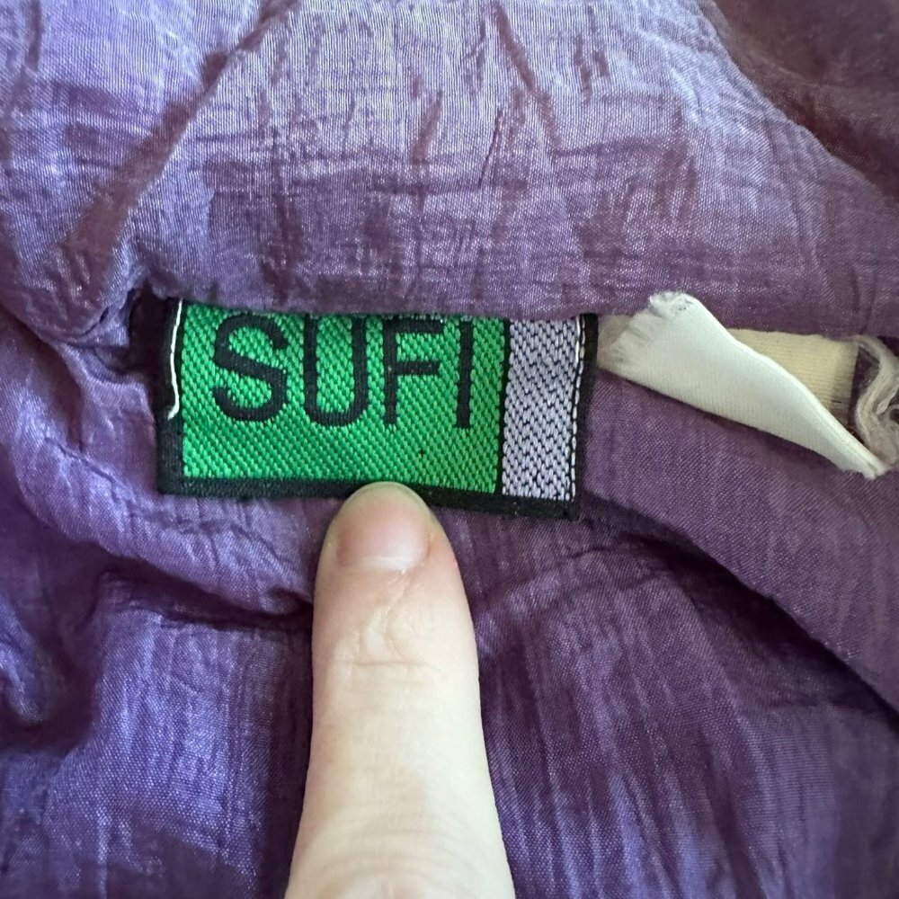 Sufi Womens Vintage Track suit Cinched Cropped Pant and Sleeves in Purple - Picture 6 of 16